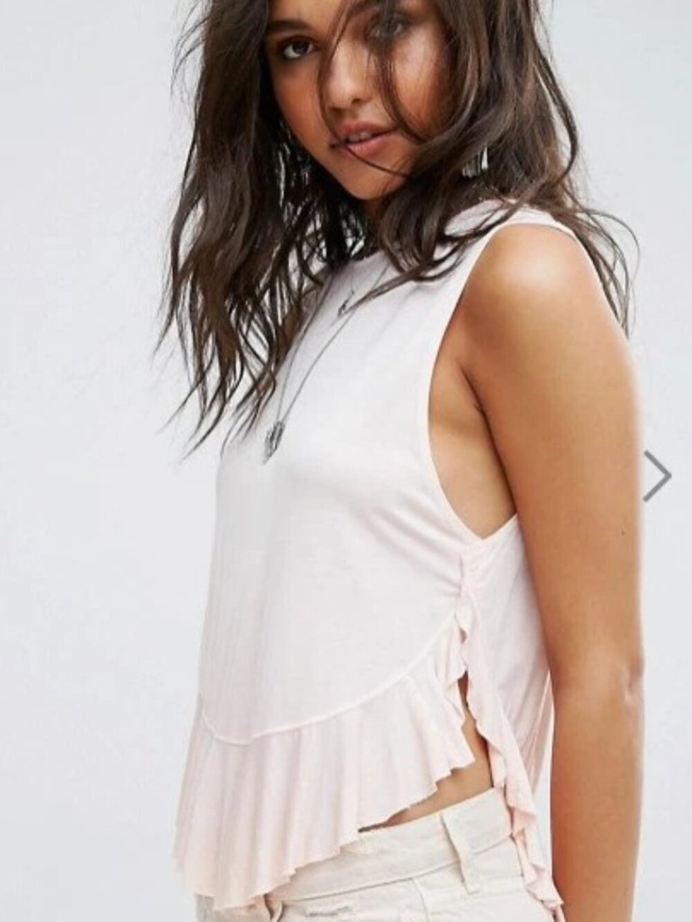 Free People We The Free Uptown Peplum Tank Size Medium